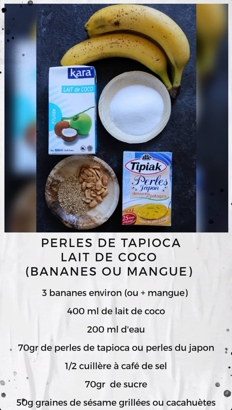 Bol de perles de tapioca crémeuses au lait de coco