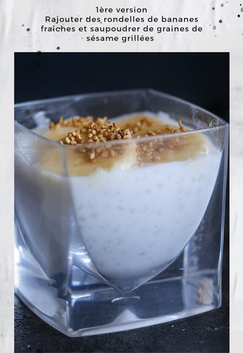 Bol de perles de tapioca crémeuses au lait de coco