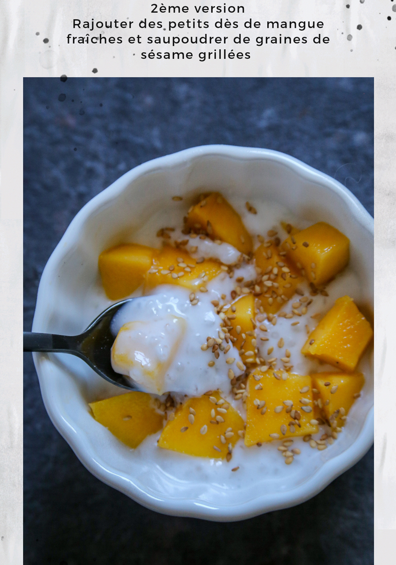 Bol de perles de tapioca crémeuses au lait de coco