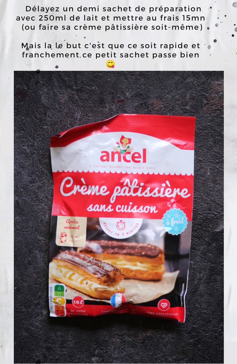 Escargots maison garnis de crème et pépites de chocolat