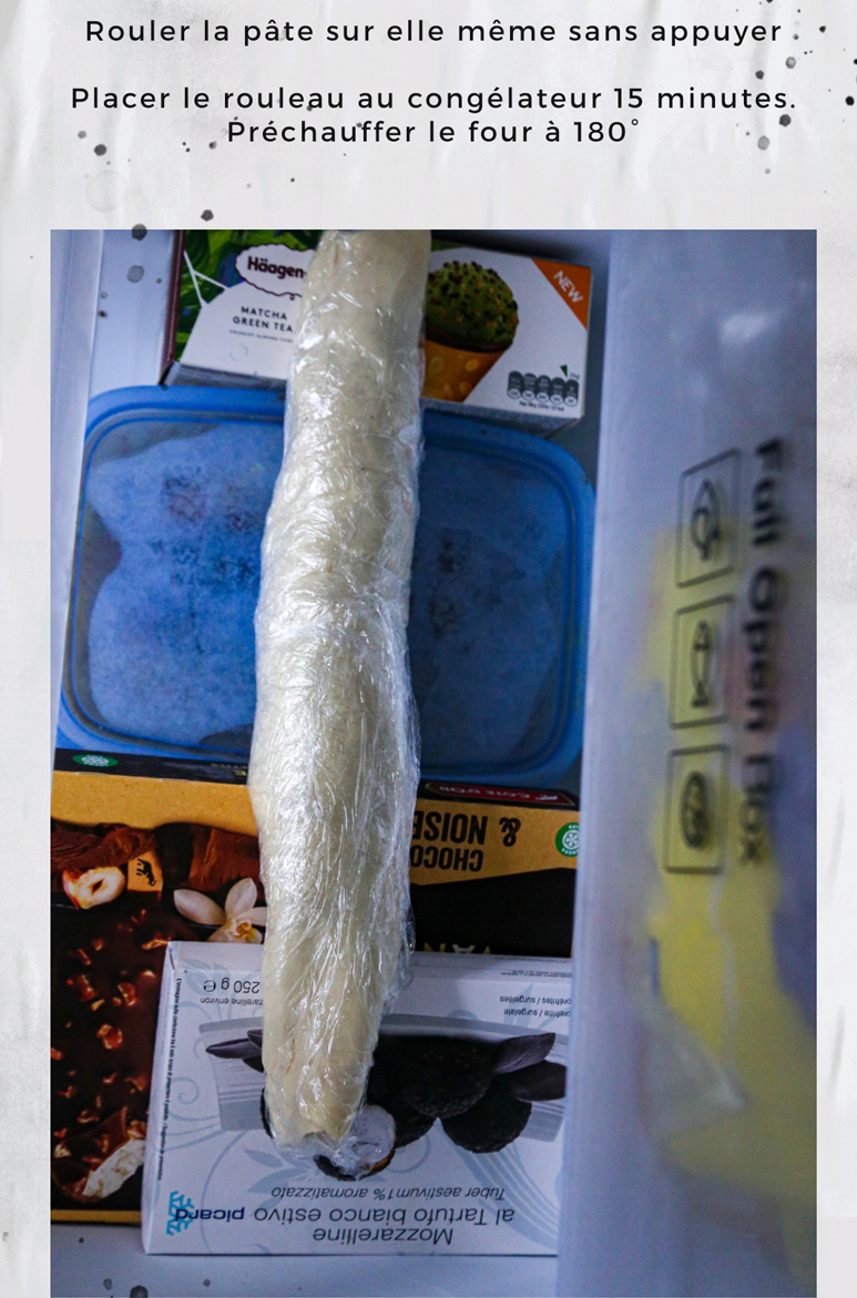 Escargots maison garnis de crème et pépites de chocolat