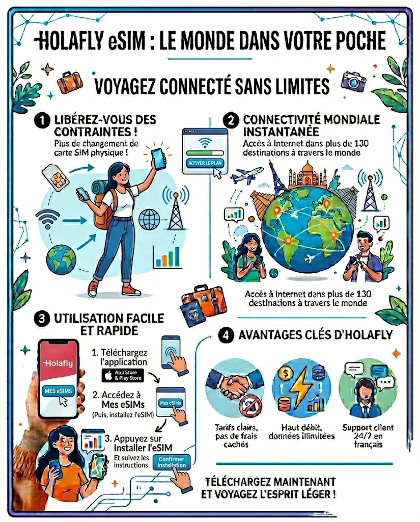 voyager connecté holafly